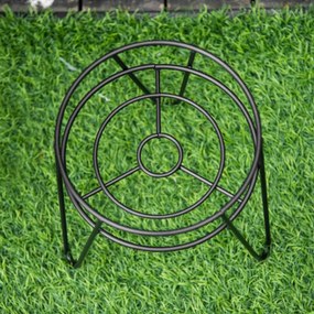 Outsunny Σετ 3 βάσεις για λουλούδια από μέταλλο, σετ βάσεων για φυτά, βάση για γλάστρα, κάτοχος για γλάστρα έως Ø16 cm Μαύρο