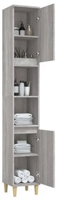 vidaXL Ντουλάπι Μπάνιου Γκρι Sonoma 30x30x190 εκ. Επεξεργασμένο Ξύλο