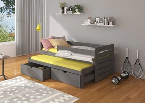 Κρεβάτι παιδικό Mirko-180 x 80-Με προστατευτικό-Grafitis