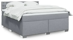 ΚΡΕΒΑΤΙ BOXSPRING ΜΕ ΣΤΡΩΜΑ ΑΝΟΙΧΤΟ ΓΚΡΙ 180X200 ΕΚ. ΥΦΑΣΜΑΤΙΝΟ 3285981