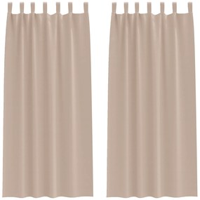 vidaXL Κουρτίνες με κουρτίνες 2 pcs Taupe 245 x 140 εκ. Πολυεστέρας