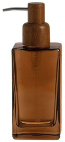 Δοχείο Κρεμοσάπουνου AH-BA73064 7x7x19,5cm Brown Andrea House Wood, Glass