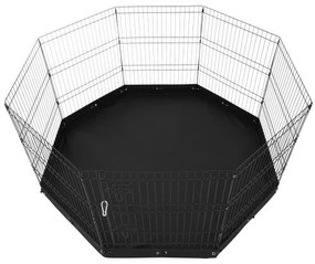 VEVOR Dog Playpen 8 Panels Foldable Metal Dog Exercise Pen with Bottom Pad 30&quot;H