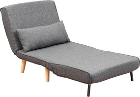 Πολυθρόνα-Κρεβάτι Σκούρο Γκρι FOLDE SINGLE 70x80x79