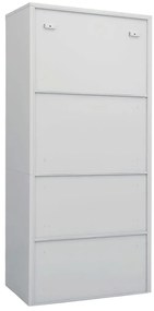 vidaXL Ντουλάπα Ανοιχτό Γκρι 80 x 50 x 180 εκ. από Χάλυβα