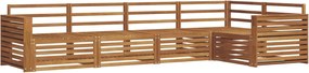vidaXL Σειρά Καναπέ Εξωτερικού 5 pcs Φυσικό