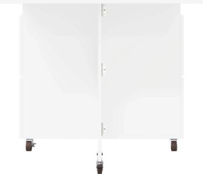 vidaXL Τραπέζι φαγητού 140 x 80 x 77 cm Επεξεργασμένο Ξύλο Λευκό