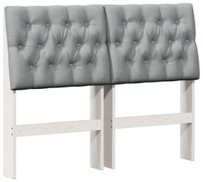 vidaXL Ταπετσαρισμένο κεφαλάρι Ανοιχτό γκρι 120 cm