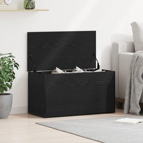 vidaXL Κουτί Αποθήκευσης Μαύρος Δρυς 84x42x46 εκ. Ξύλο επεξεργασμένο