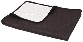 vidaXL Κουβερλί Καπιτονέ Διπλής Όψης Κρεμ και Καφέ 230 x 260 εκ.