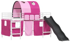 vidaXL Λευκό και Ρόζ 90 x 200 cm