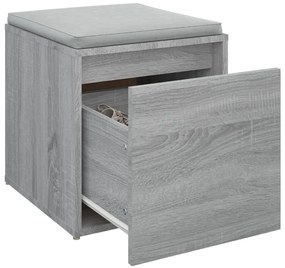 vidaXL Κουτί με Συρτάρι Γκρι Sonoma 40,5x40x40 εκ. Επεξεργασμένο Ξύλο