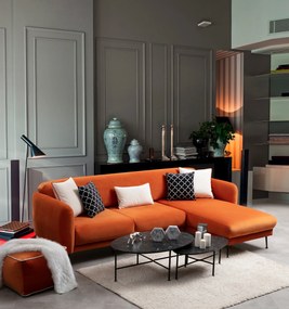 Corner Sofa-Bed Sevilla Corner Right (L3+Chl) Orange