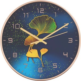 vidaXL Ρολόι Τοίχου Ø25,5 εκ. Πολυστυρένιο και Μπλε