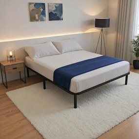 Σομιές μεταλλικός Amaso σε μαύρη απόχρωση 160x200x28εκ 160x200x28 εκ.