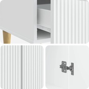vidaXL Πλαϊνό γραφείο Λευκό 66 x 34,5 x 95 εκ. Επεξεργασμένο Ξύλο