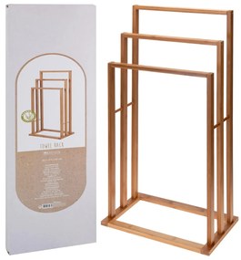 Bathroom Solutions Κρεμάστρα για Πετσέτες με 3 Mπάρες από Μπαμπού