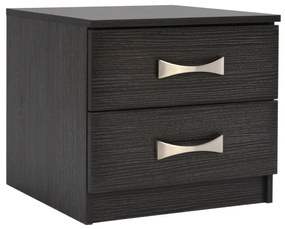 Κομοδίνο με 2 συρτάρια και χερούλι ASHLYN Zebrano 48x40x42Y εκ. 48x40x42 εκ.