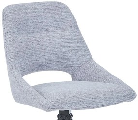 Καρέκλα περιστρεφόμενη Luciano I σε γκρι ύφασμα-πόδι μεταλλικό μαύρο 52.5x54x85εκ 52.5x54x85 εκ.