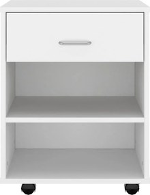 vidaXL Ντουλάπι Τροχήλατο Λευκό 46 x 36 x 59 εκ. από Επεξ. Ξύλο