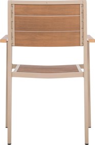 ΠΟΛΥΘΡΟΝΑ ΑΛΟΥΜΙΝΙΟΥ SAGA HM5127.04 ΣΑΜΠΑΝΙ ΜΕ POLYWOOD 55x52x86Yεκ.