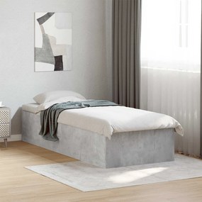 vidaXL Κρεβάτι δαπέδου Γκρι Σκυροδέματος 80 x 200 cm