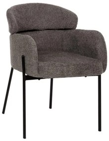 ΠΟΛΥΘΡΟΝΑ WOLF HM8583.01 ΓΚΡΙ ΥΦΑΣΜΑ ΜΠΟΥΚΛΕ ΜΕ ΜΕΤΑΛΛΙΚΑ ΠΟΔΙΑ 58x58x80Yεκ.