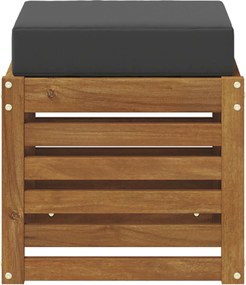 vidaXL Πάγκος 2 Τεμάχιο Φυσικό και Ανθρακί Στερεό Ξύλο Ακακίας