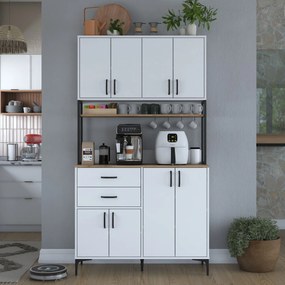 Ντουλάπι Λευκό / Καρυδί FAGUN 120x45x218.6
