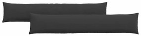 vidaXL Μαξιλάρι Καναπέ 2 pcs Μαύρο 200 x 40 εκ. ύφασμα