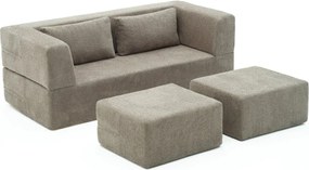 Διθέσιος Καναπές Κρεβάτι Γκρι VILORO 90x200x75