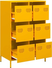 vidaXL Ντουλάπι Μουσταρδί 68x39x101,5 εκ. από Ατσάλι