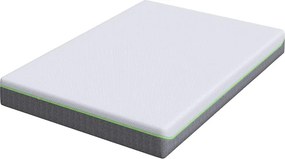 vidaXL Στρώμα Λευκό και Γκρι 140 x 190 cm Ζακάρ ύφασμα
