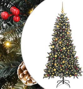 vidaXL Τεχνητό Χριστουγεννιάτικο Δέντρο με 300 LED Πράσινο 210 cm
