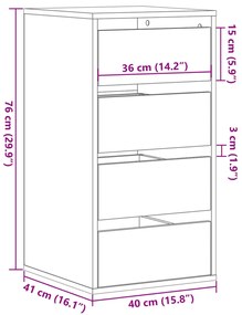 ΣΥΡΤΑΡΙΕΡΑ SONOMA ΔΡΥΣ 40X41X76 ΕΚ. ΑΠΟ ΕΠΕΞΕΡΓ. ΞΥΛΟ 852863