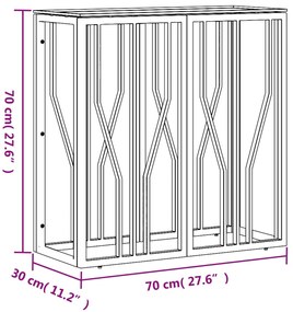 Τραπέζι Κονσόλα Ασημί 70x30x70 εκ. Ανοξείδωτο Ατσάλι και Γυαλί - Ασήμι