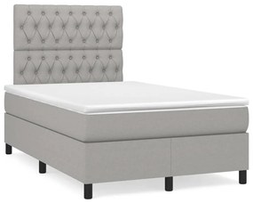 ΚΡΕΒΑΤΙ BOXSPRING ΜΕ ΣΤΡΩΜΑ ΑΝΟΙΧΤΟ ΓΚΡΙ 120X200 ΕΚ. ΥΦΑΣΜΑΤΙΝΟ 3142001