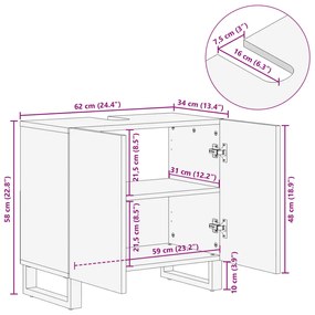 ΝΤΟΥΛΑΠΙ ΜΠΑΝΙΟΥ 62X34X58 ΕΚ. ΑΠΟ ΜΑΣΙΦ ΞΥΛΟ ΑΚΑΚΙΑΣ 377533