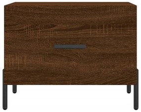 Τραπεζάκια Σαλονιού 2 τεμ Brown Oak 50x50x40 εκ Επεξ. Ξύλο - Καφέ