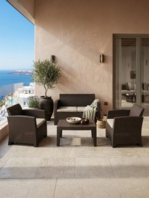 Σετ σαλονιού Rattan M-Kafe-Gkri