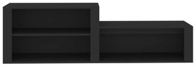 Παπουτσοθήκη Μαύρο 150x35x45 εκ. από Επεξεργασμένο Ξύλο - Μαύρο