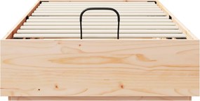 vidaXL Κρεβάτι Οθωμανικού Τύπου Φυσικό 80 x 200 cm Στερεό πεύκο