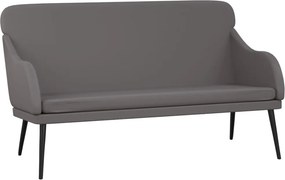 vidaXL Πάγκος Γκρι 110x76x80 εκ. από Συνθετικό Δέρμα