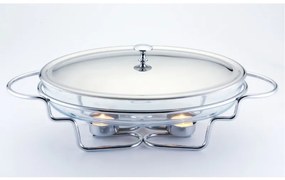 Πιατέλα σερβιρίσματος Bohmann BH 2007-30CG, 3l, καπάκι, βάση, Inox