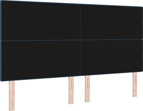 vidaXL Κεφαλάρι με κεφαλάρι Μπλε 180 cm Τεχνητό Δέρμα