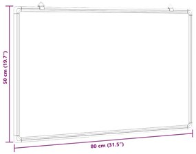 Πίνακας Μαρκαδόρου Μαγνητικός Λευκός 80x50x1,7 εκ. Αλουμινίου