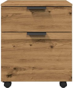 Κινητό ντουλάπι αρχείων vidaXL με τροχούς Artisan Oak