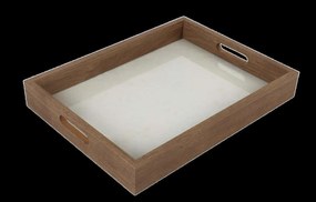 Σετ 3τεμ. ΔΙΣΚΟΙ Με ΓΥΑΛΙ MDF 5053-WALNUT - Oriana Ferelli®