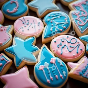 Σετ των 2 Intra Συλλεκτικό Ξύλινο Παζλ Plywood 4mm - Σύνθεση πολύχρωμα διακοσμημένα μπισκότα Σε Ξύλινο Κουτί - Διαστάσεις: 10x10 cm – 25 κομμάτια