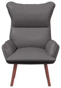 vidaXL Χαλαρωτική Πολυθρόνα Γκρι 69 x 74 x 93 εκ. Τεχνητό δέρμα